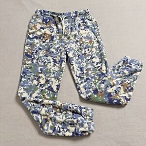 Parks Project Fleece Jogger Pants Mens Medium Blue Green Camo Cozy Lounge Unisex